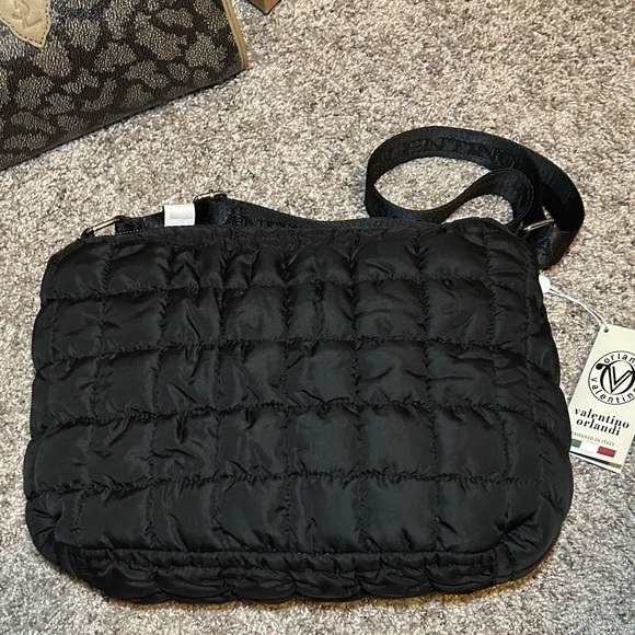 Valentino Black Quilted Puffer Messenger Bag - Picture 5 of 6